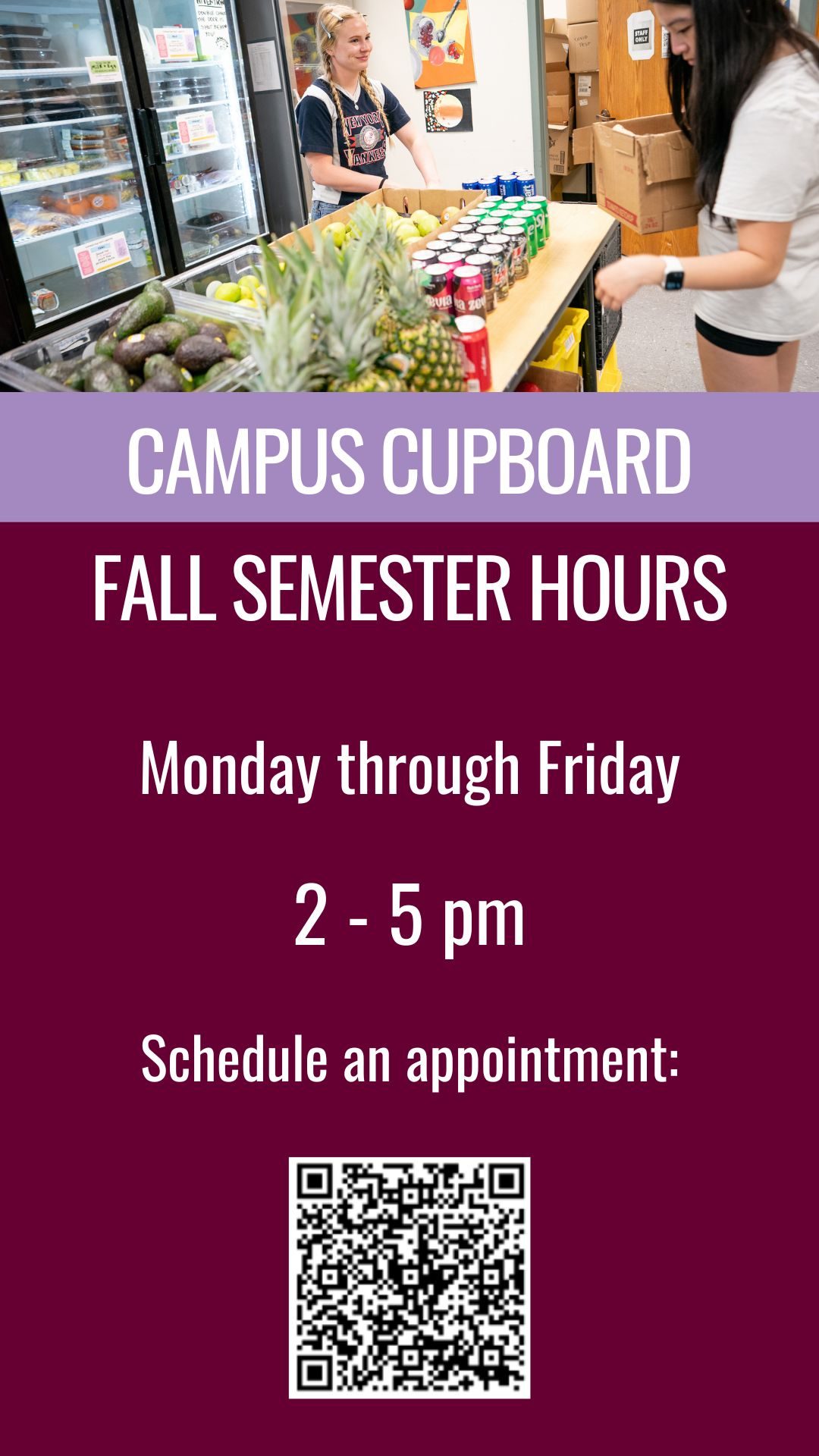 Campus Cupboard Fall Semester Hours