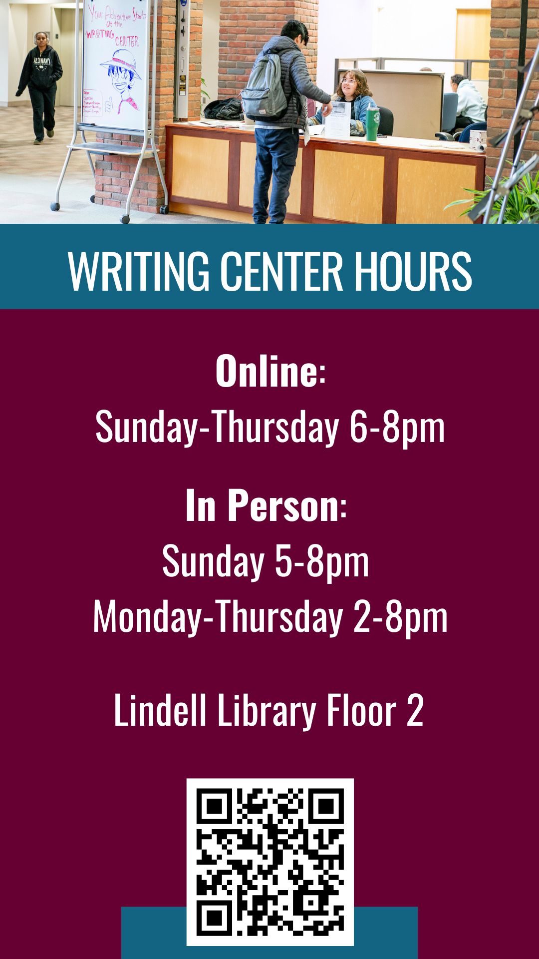 Writing Center Hours 2026